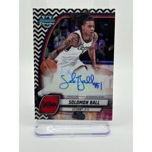 2024-25 Bowman Chrome U Solomon Solo Ball Black & White Stealth Auto 10/48 SP